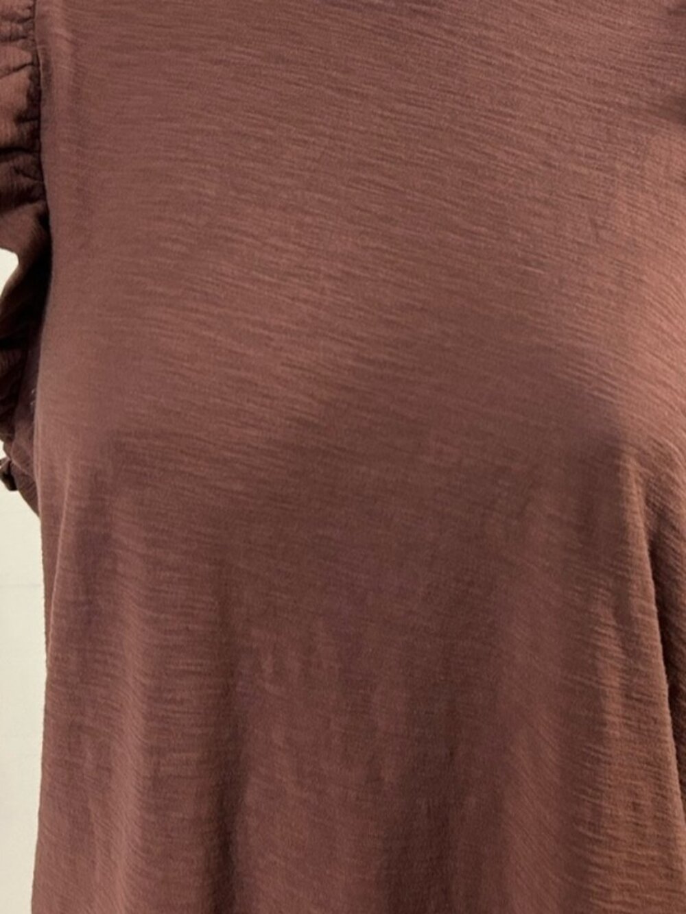 Brown Ruffle Sleeve Tank Top - Picture 2 of 2